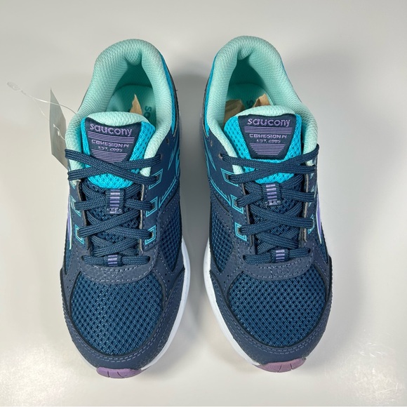 NEW Saucony Cohesion 14 Big Kids Lace Up Indoor Gym Sneakers Shoes; Youth Sz 1.5 - Picture 8 of 15